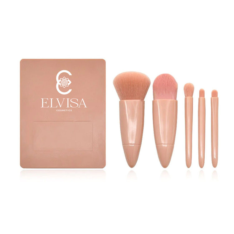 5 PIECE MAKEUP BRUSHES IN NUDE BOX SET