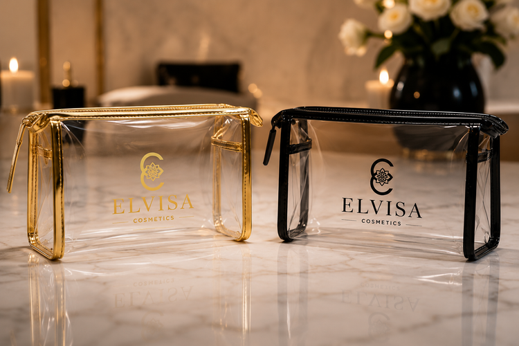 Elvisa Cosmetics Signature Clear Makeup Bag