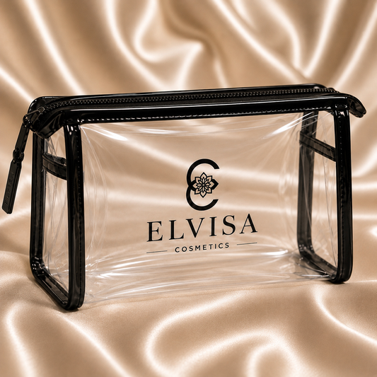 Elvisa Cosmetics Signature Clear Makeup Bag