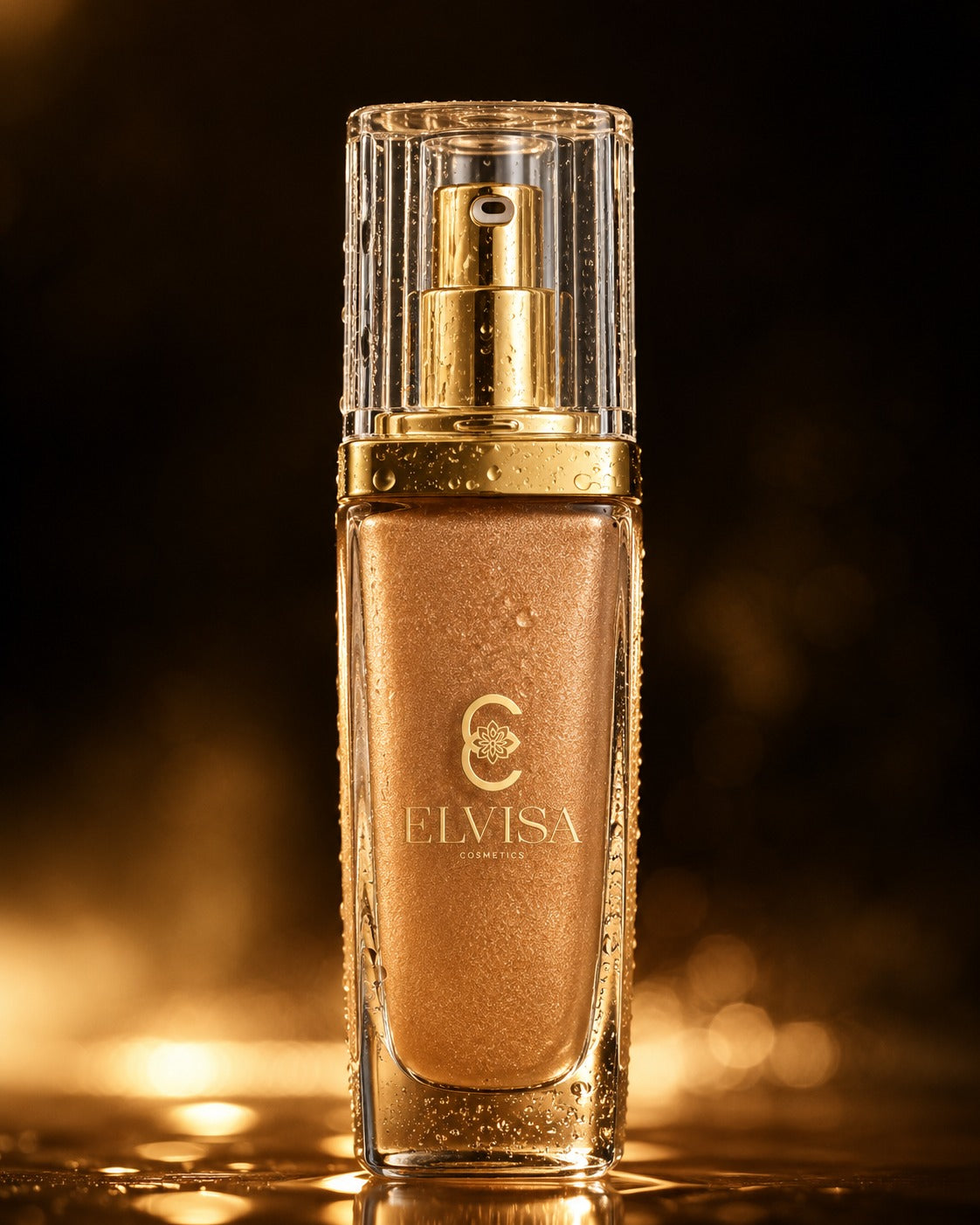 Liquid Body Shimmer Oil in golden sand