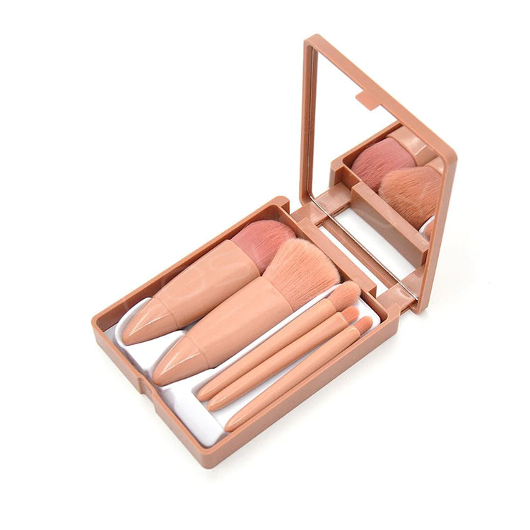 5 PIECE MAKEUP BRUSHES IN NUDE BOX SET